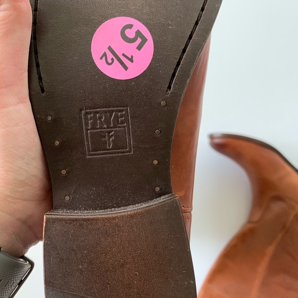 Frye Cognac Melissa Button Riding Boots - Picture 6 of 6